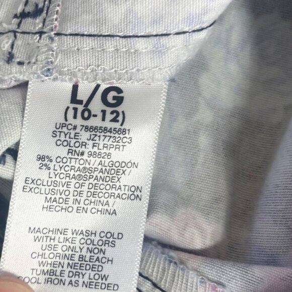 Jordache Girls Floral Print Jegging Pull On Pants Size Large New - Picture 6 of 9